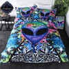 Trippy Alien De Brizbazaar Ropa De Cama Queen Alien Skull Fu 0