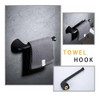 Set De 4 Accesorios Para Baño Negro Mate Newrain -88gpbf8q 2