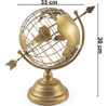 Globo Terrestre Decorativo Enfeite De Mesa Metal Dourado 1