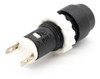 2 Pulsadores Interruptor 2a Retenido Redondo Negro 14mm 1