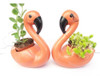 Par De Flamingo Cachepot Vaso Decorativo Cerâmica Artesanal 4