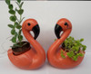 Par De Flamingo Cachepot Vaso Decorativo Cerâmica Artesanal 7