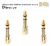 Adaptador Plug P2/p10 Kit Estéreo Blindado 24k Ouro Com Nota 0