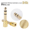 Adaptador Plug P2/p10 Kit Estéreo Blindado 24k Ouro Com Nota 2
