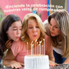 Velas De Cumpleaños Gibre Largas Blanca Pack X12 Brillo 6