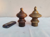 Par De Antiguos Pomos En Bronce Diferentes Robustes 0