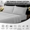 Tribeca Living, Crujiente Y Suave Cotton Percal Solid Sheets 2