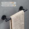 Toallero Ushower Individual Para Baño - Negro Mate 2