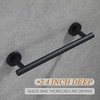 Toallero Ushower Individual Para Baño - Negro Mate 3