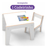Conjunto Mesinha E Cadeirinha Infantil Didática Mdf Branco 1