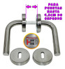 Picaporte Manija Curva 16x115 Puerta A. Inox Retroceso X2 6