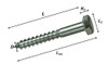 100u Tornillo Tirafondo Cabeza Hexagonal Zincado De 5/16 X 3-1/2 - Para Llave De 13mm O 1/2 - Hierro Sae 1010 1