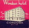 Fósforos   Windsor Hotel  -  Cordoba      ( Ind. Argentina ) 1