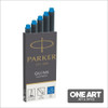 Cartucho Parker Quink Pluma Azul Real Lavable X 5 Unidades 1