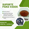 Suporte De Madeira Para Vasos 45cm Redondo Roda Cristal 1 Suporte De Madeira Para Vasos 45cm Redondo Roda Cristal 1