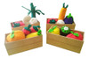 Cajon Con 4 Frutas De Tela Juguete Comiditas De Tela Jugar 2