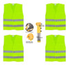 Kit Emergencia 4 Chalecos Reflectivos + 1 Linterna 6 En 1 5