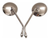 Espejo Redondo Cromado Metal Set X 2 Tipo Custom Pase 10mm 0