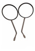 Espejo Redondo Cromado Metal Set X 2 Tipo Custom Pase 10mm 2