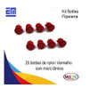 Kit Fliperama - 25 Botões De Nylon Vermelho Eletromatic 1