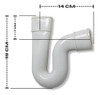 Sifão Flexível Branco 1.1/2'' X 1.1/2 Saída Horizontal Astra 3