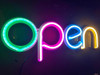 Cartel Neón Led Open 3