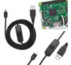 Cabo P/ Robótica E Raspberry Micro-usb C/ Interruptor On/off 4