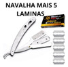 Navalha Navalhete Profissional + 5 Laminas - Kit Barbeiro 3