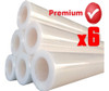 6 Rollo Film Stretch Cristal 50cm 4kg Coreless Sin Buje Cono 1