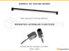Barral 60 Cm Negro Para Accesorios De Cocina Y 10 Ganchos 2