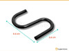 Barral 60 Cm Negro Para Accesorios De Cocina Y 10 Ganchos 5