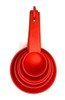 Conjunto Colheres De Medida Vermelho Em Plástico 5 Peças 2