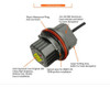 2 X 80w 6000k Blanco Led Bmw Angel Ojos Anillo Marcador Bomb 5