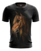 Camisa Country Adulto Estampa Cavalo Cowboy Marrom 0