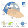 Venustas Beach Tent, Pop Up Beach Tent, Pop Up Beach Shade C 2