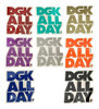 8 Adesivos Dgk All Day Color - Sticker Marca Skate 1