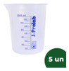 Kit 5 Becker De Polipropileno - 1000 Ml - Bequer 1