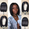 Peruca Natural Cabelos Humanos Curta Bob Lisa 25cm 3