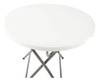 Mesa Plástico Redonda Plegable Camping Diámetro 80cm 5