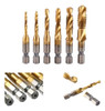 Brocas Mechas Fresa De Titanio Con Estriado Metal Set X 6 Pc 0