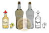 Kit Tequilas Ouro E Prata Garrafas 900ml 1