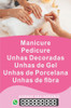 Banner Pronto Lona 440g Manicure Pedicure 40x50cm Modelo B 4