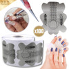 100 Moldes Cherimoya Uñas Esculpidas Estructuras Gris 1