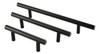 Manija Tirador Barral Mueble Cocina Acero Inox Negro 160 Mm 0