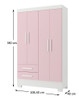 Quarto Infantil Completo Guarda Roupa 4 Portas 2 Hdwt 5