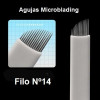 5 Agujas Filos Flex Blancos 7, 9, 12, 14 Microblading 7