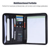 Pasta Organizadora De Pu Multifuncional A4 Com Calculadora 4