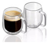 Pack 2 Tazas Doble Vidrio Con Asa Para Té Café Excelente 0