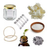 Combo Cera De Soja + Frascos Hexagonal 190cc X5 Para Velas 0