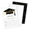 25- Invitaciones A La Fiesta De Graduación Gold & Black Con 0